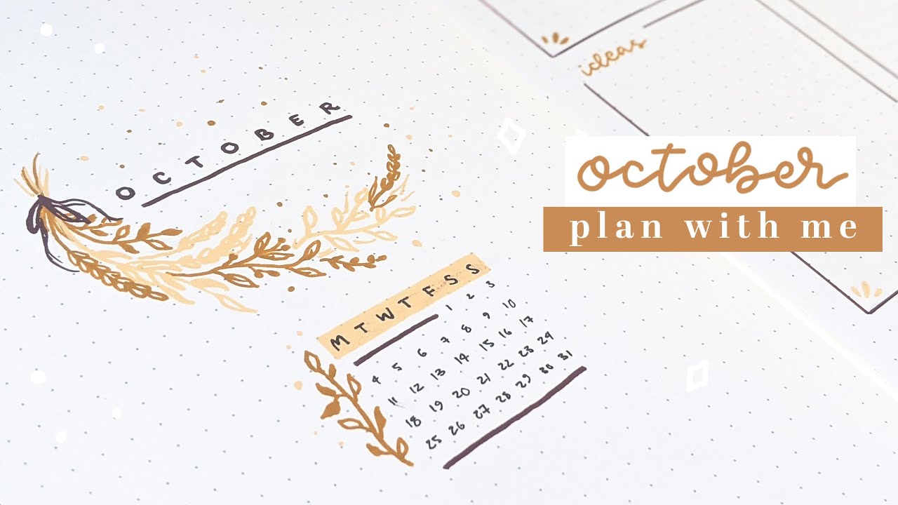 plan with me | october bullet journal setup | simple fall theme 🍂