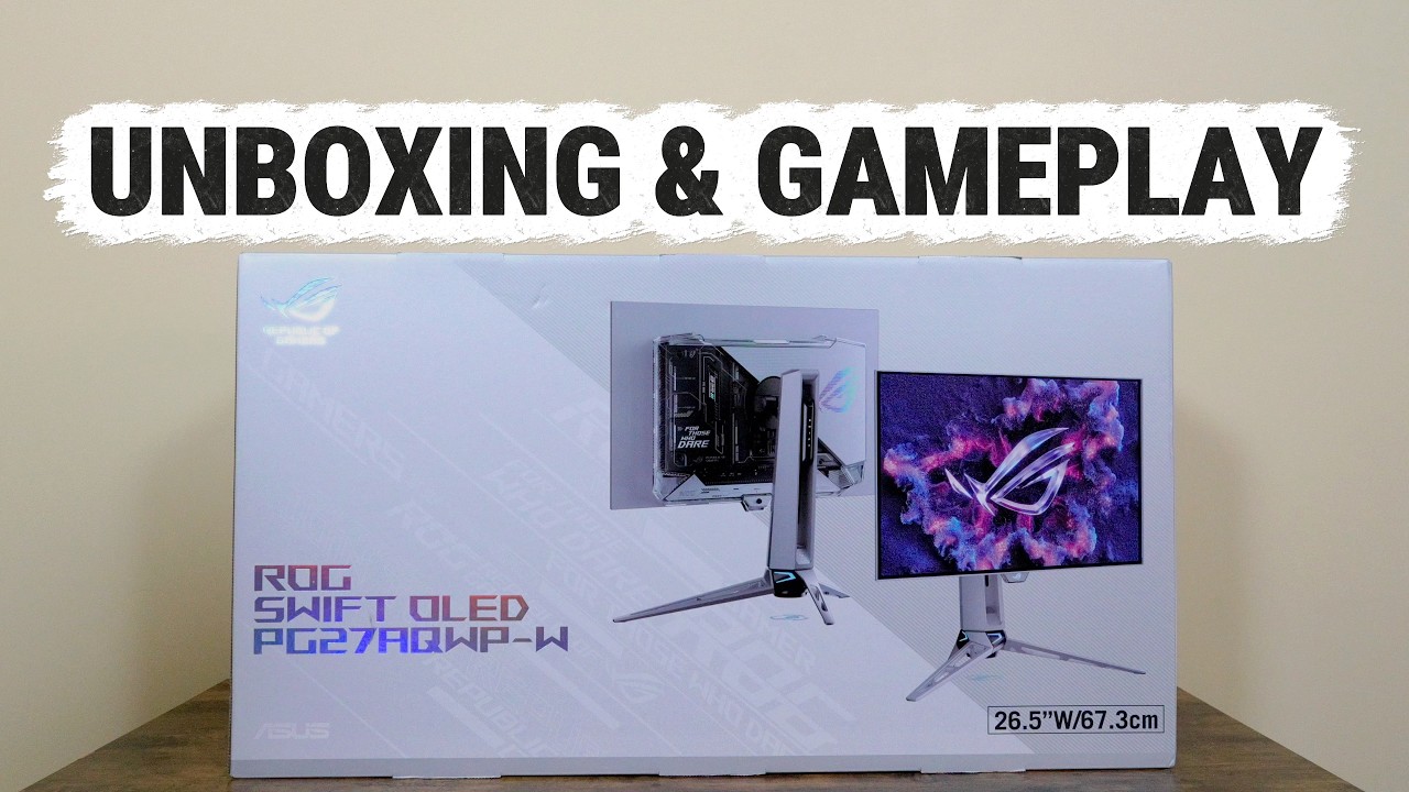 Unboxing ASUS ROG Swift Tandem OLED PG27AQWP-W Gaming Monitor | PS5 Pro Gameplay Test | MindsEye