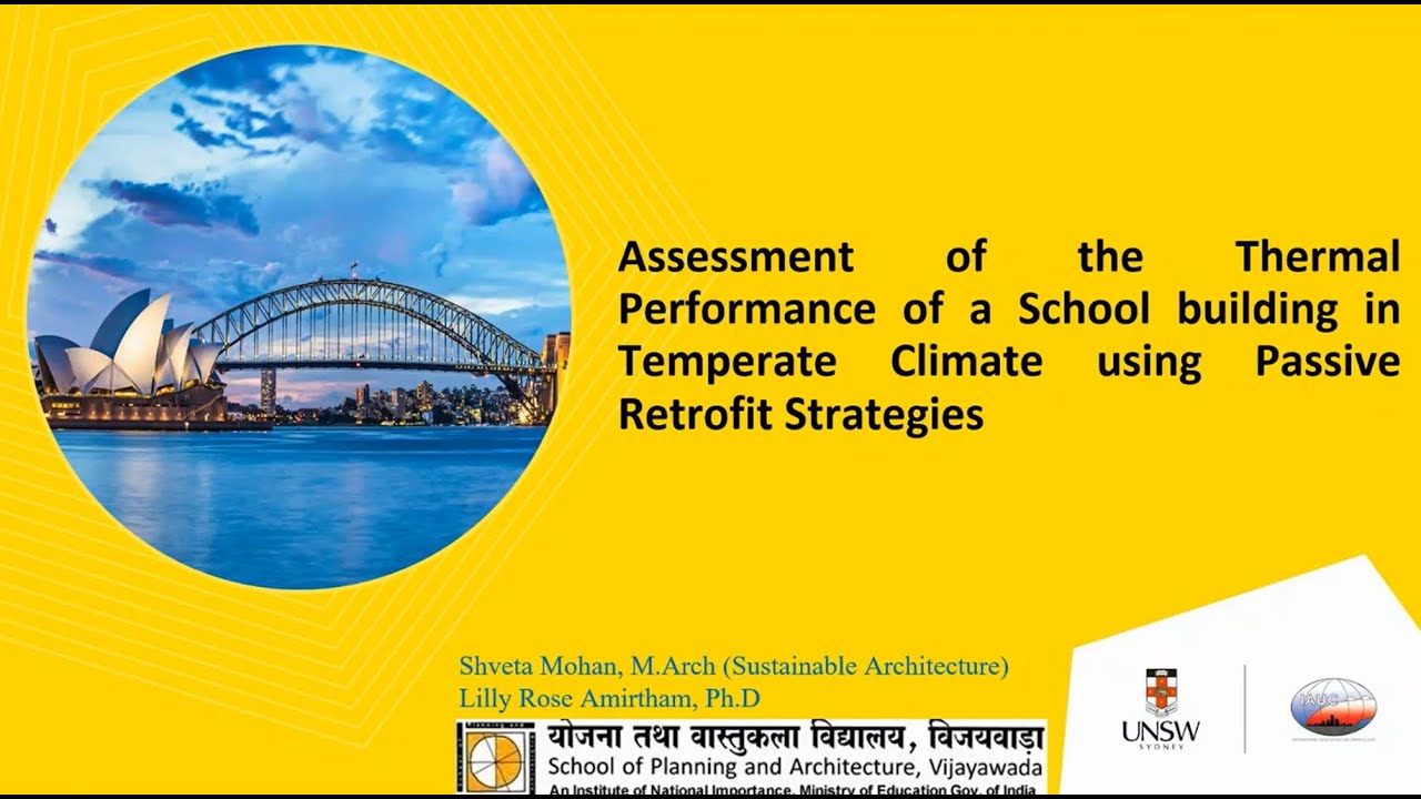 Assessment of the thermal performance of a school building in temperate climate using passive