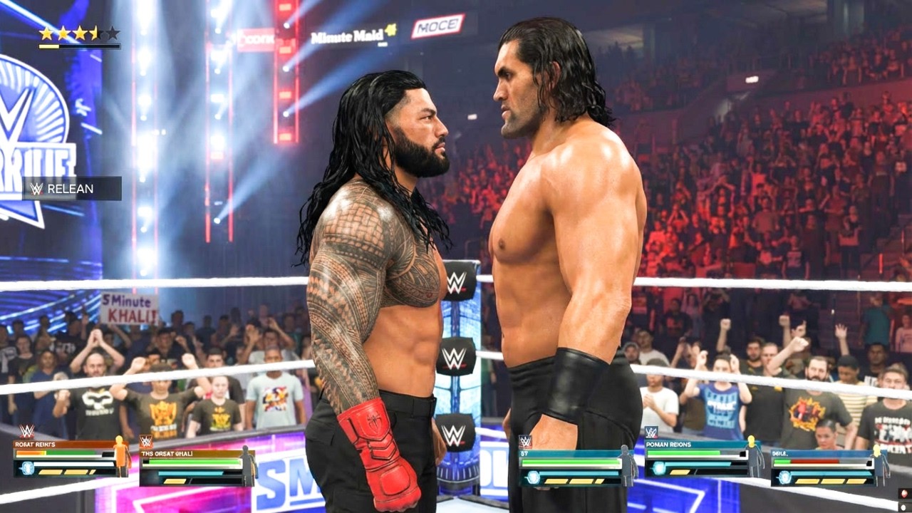 Team Roman Reigns Vs Team Great Khali WWE 2K25