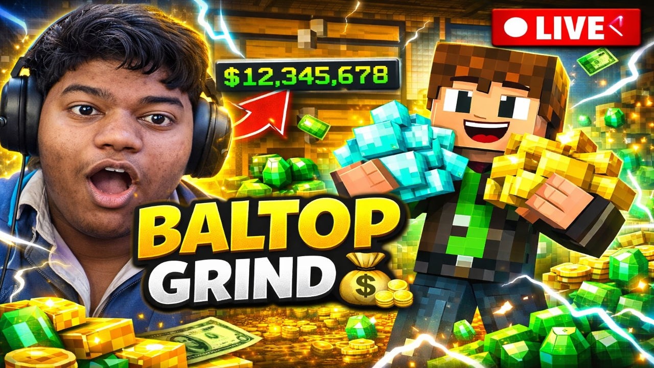 MCFLEET LIVE | BALTOP GRIND 💰 | LIVE DAY 16 | @GamerFleet⁩ #mcfleet #minecraft #live #livestream