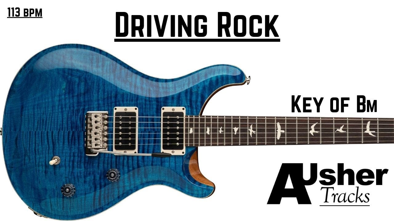 Driving Rock in B minor | Guitar Backing Track