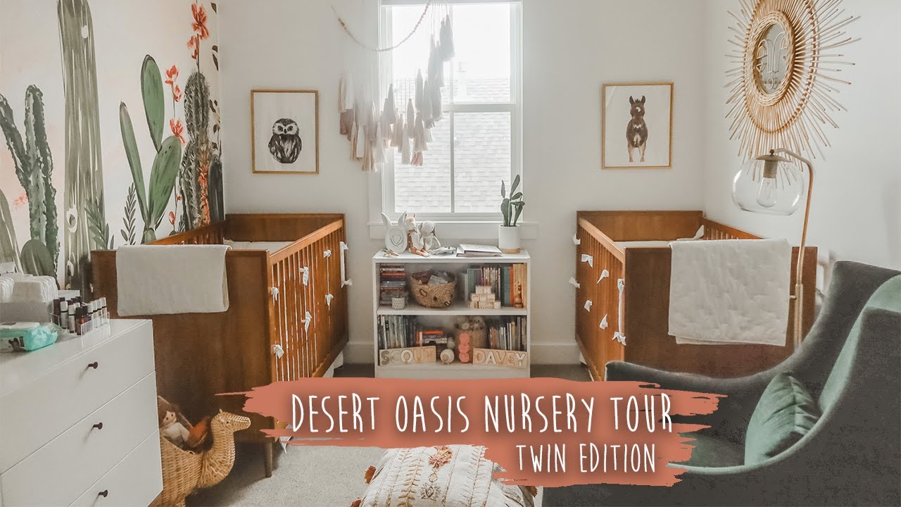Desert Oasis Themed Twin Nursery Tour