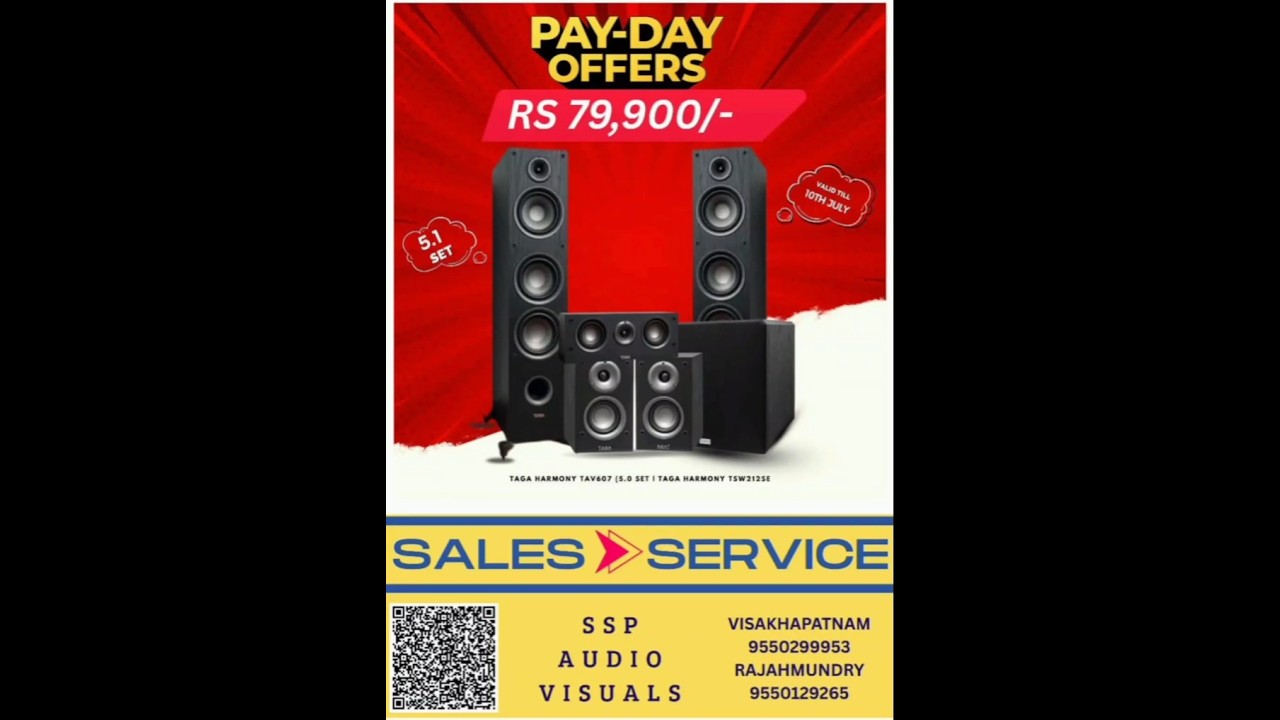 #TAGA Harmony  5.1 Set offers#SSP Audio visuals contact US  9550299953