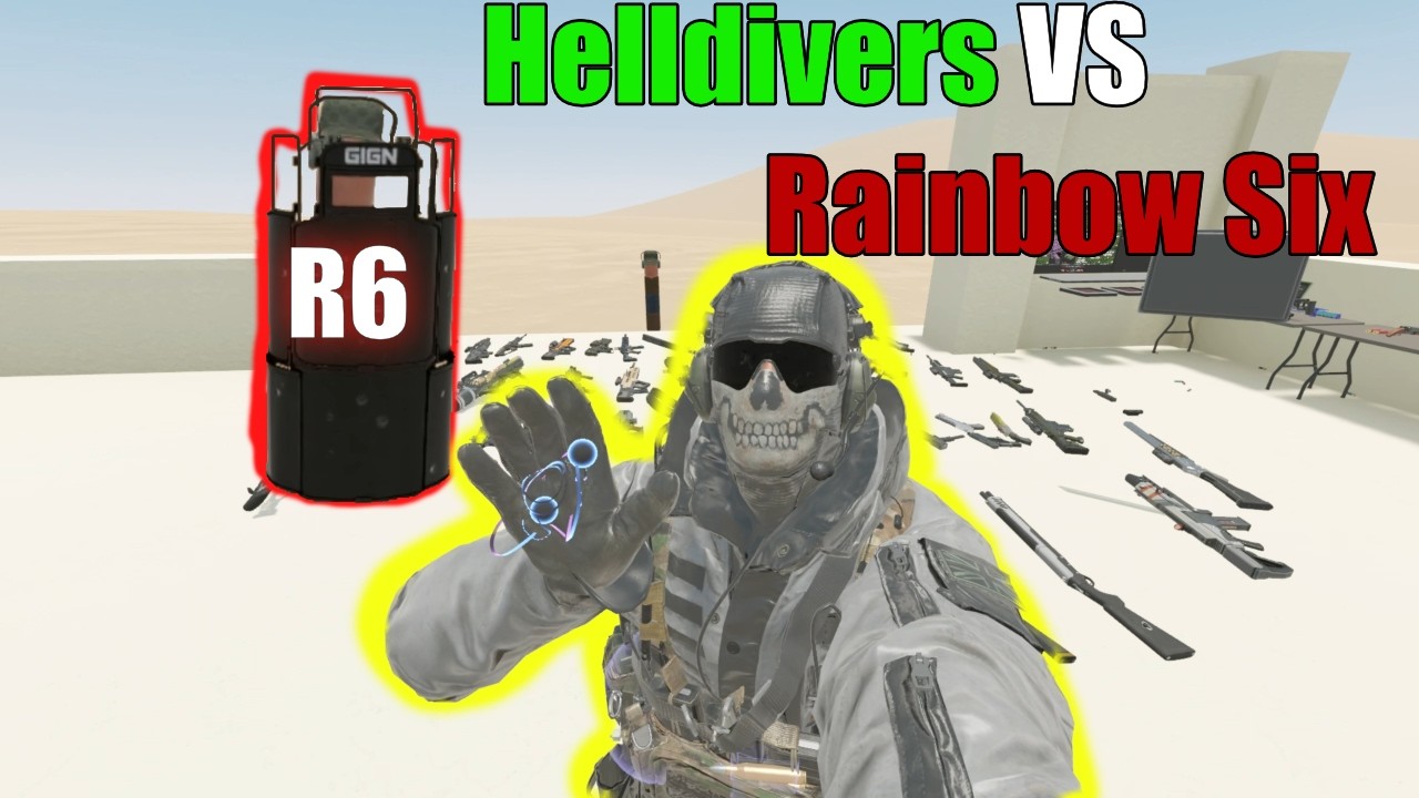 Helldivers 2 Weapons VS Rainbow 6 Monty Shield