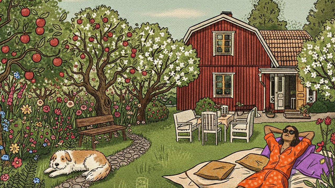 lying in the grass with soft old jazz playing(jazz for relaxation, daydreaming & gentle rest)