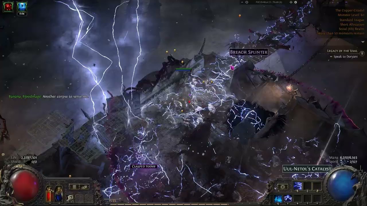 POE2 spark blood mage 16T copper citadel with full spec