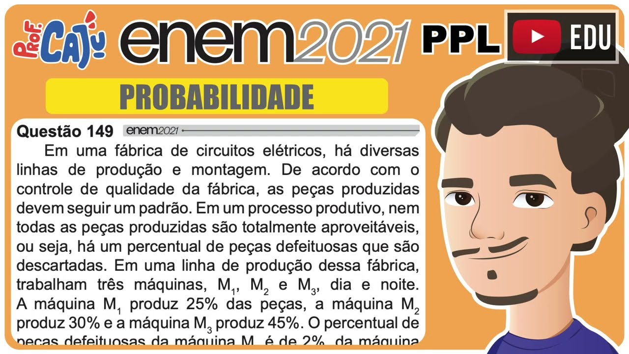 [ENEM 2021 PPL] 149 📘 PROBABILIDADE Em uma fábrica de circuitos elétricos, há diversas linhas de