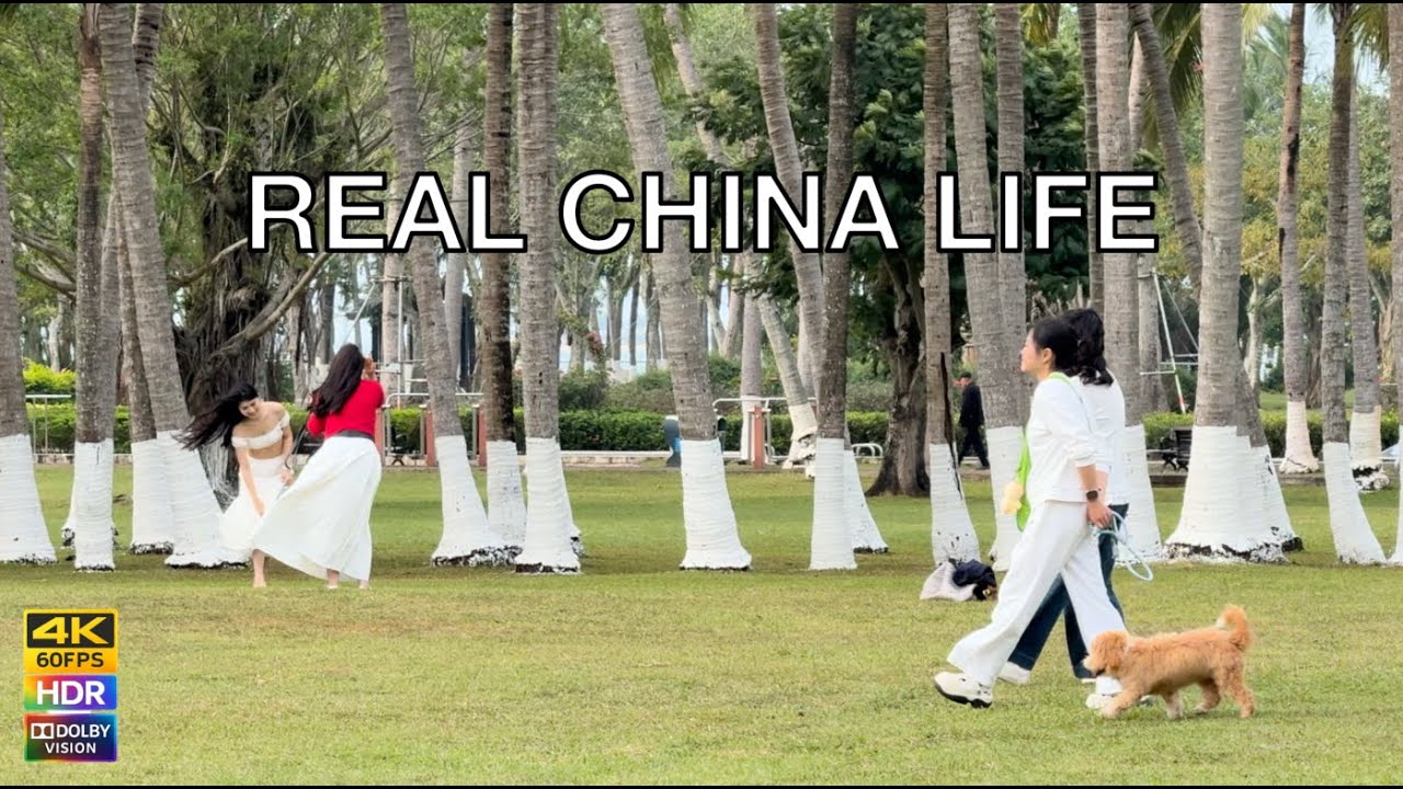 POV Park Walk in China | Haikou Evergreen Park Nature Stroll in 4K 60FPS HDR Dolby Vision