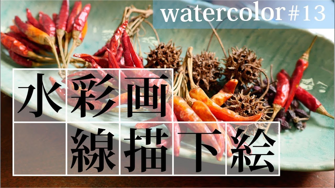 あえてシワの多いのを選ぶ理由【鷹の爪】水彩画下描きスケッチ