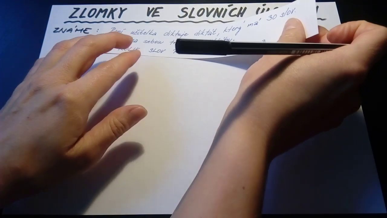 Zlomky ve slovních úlohách