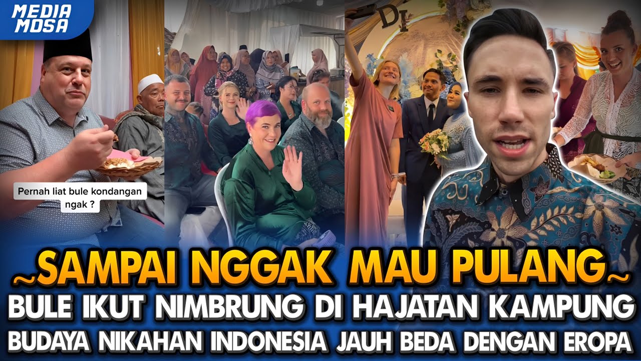 VIRAL! Bule Datang ke Hajatan Desa Indonesia, Bukan Diusir Malah Diajak Rewang 🤯