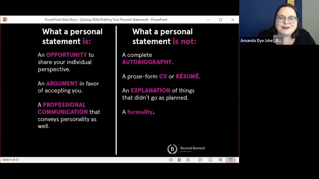 Health Focus: Drafting Your Personal Statement