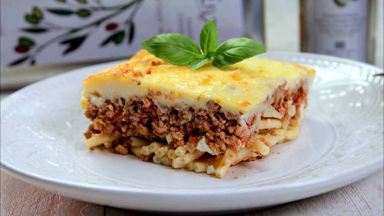 Самая вкусная паста с фаршем, бешамелем и сыром - Греческий пастиччо