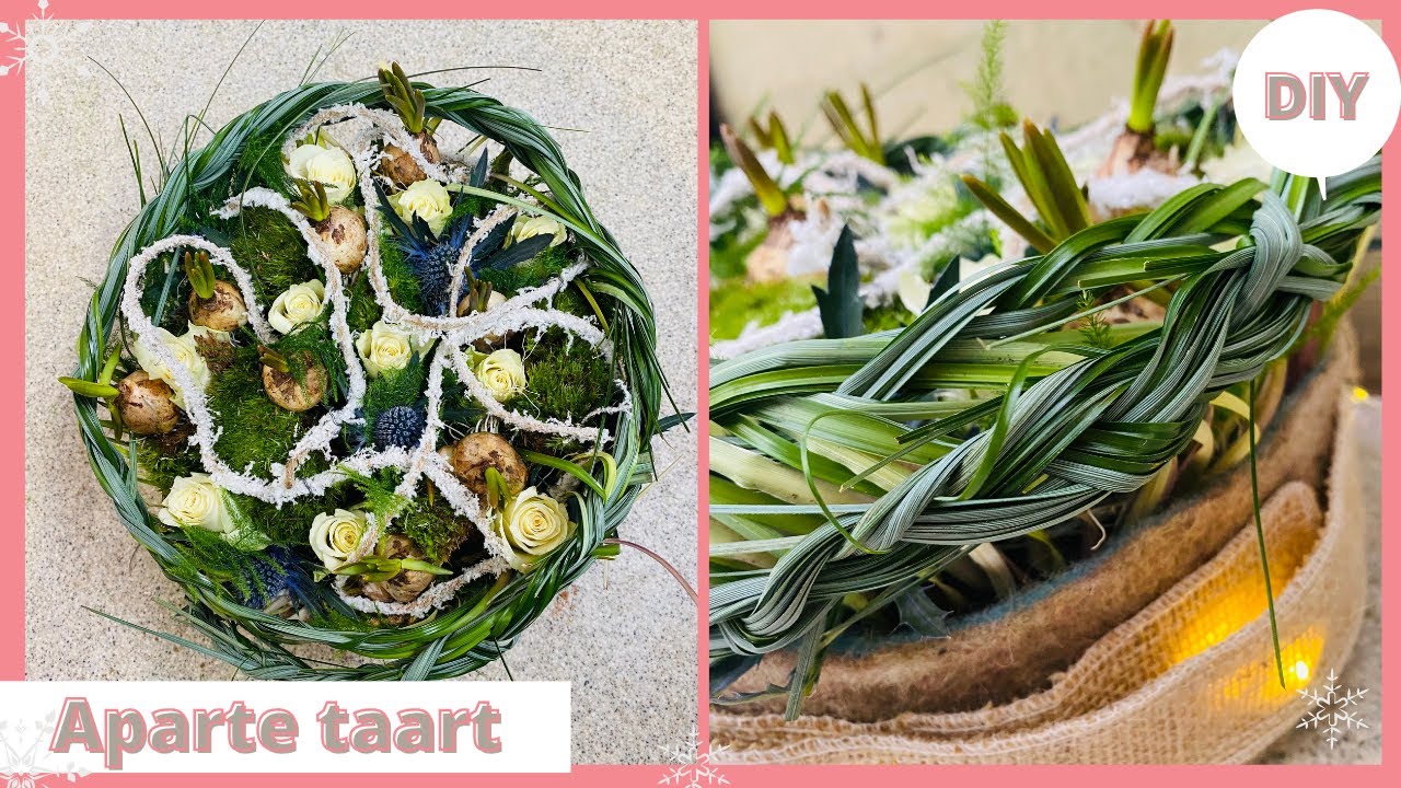 Gevlochten BLOEMENTAART 💐🌷| Cursus bloemschikken #129 | Carlein Tukkers