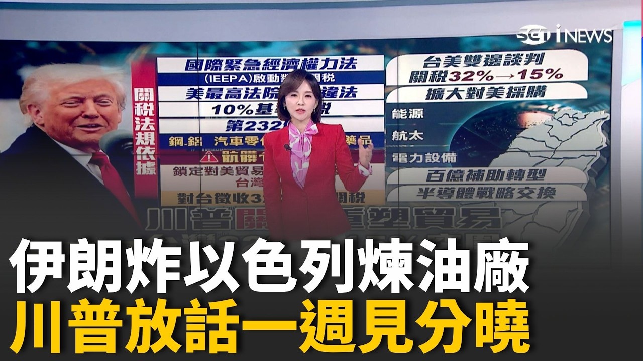 川普關稅大刀重塑貿易 台灣32%&rarr;15%突圍 伊朗轟炸以色列煉油廠 川普再下通牒嗆