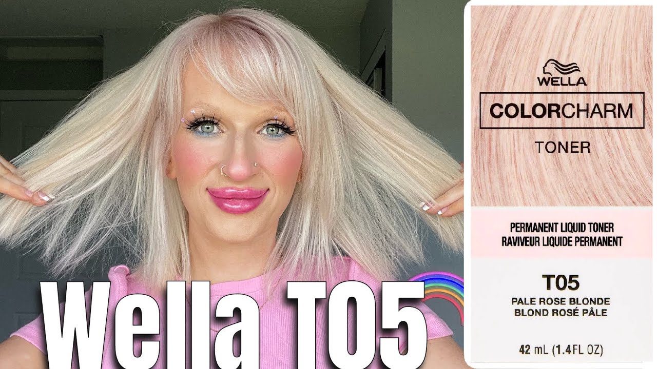 WELLA T05 Pale Rose Blonde NEW TONER #blonde #wellat05 #pinkhair #wellatoner #bleachinghair #hair