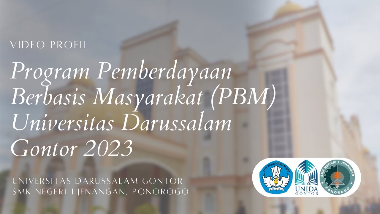 Video profil program pemberdayaan berbasis masyarakat