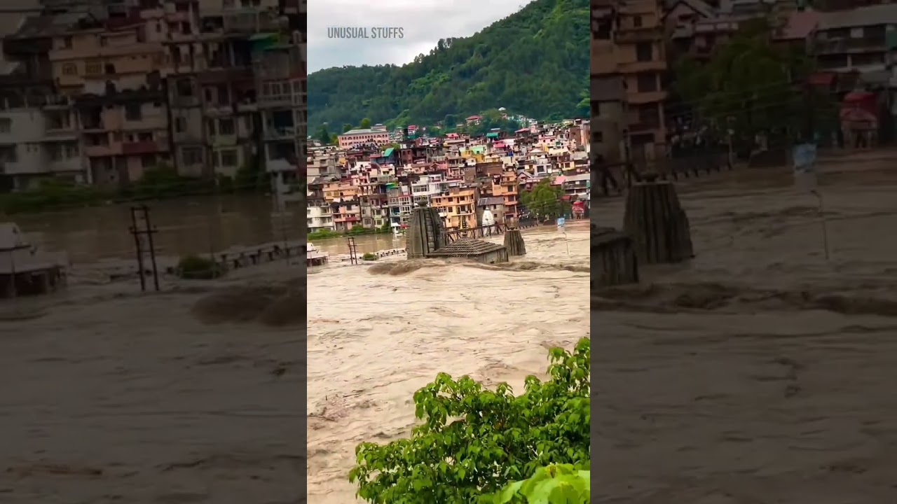 Himachal Pradesh Flood 2023 #flood #mandi