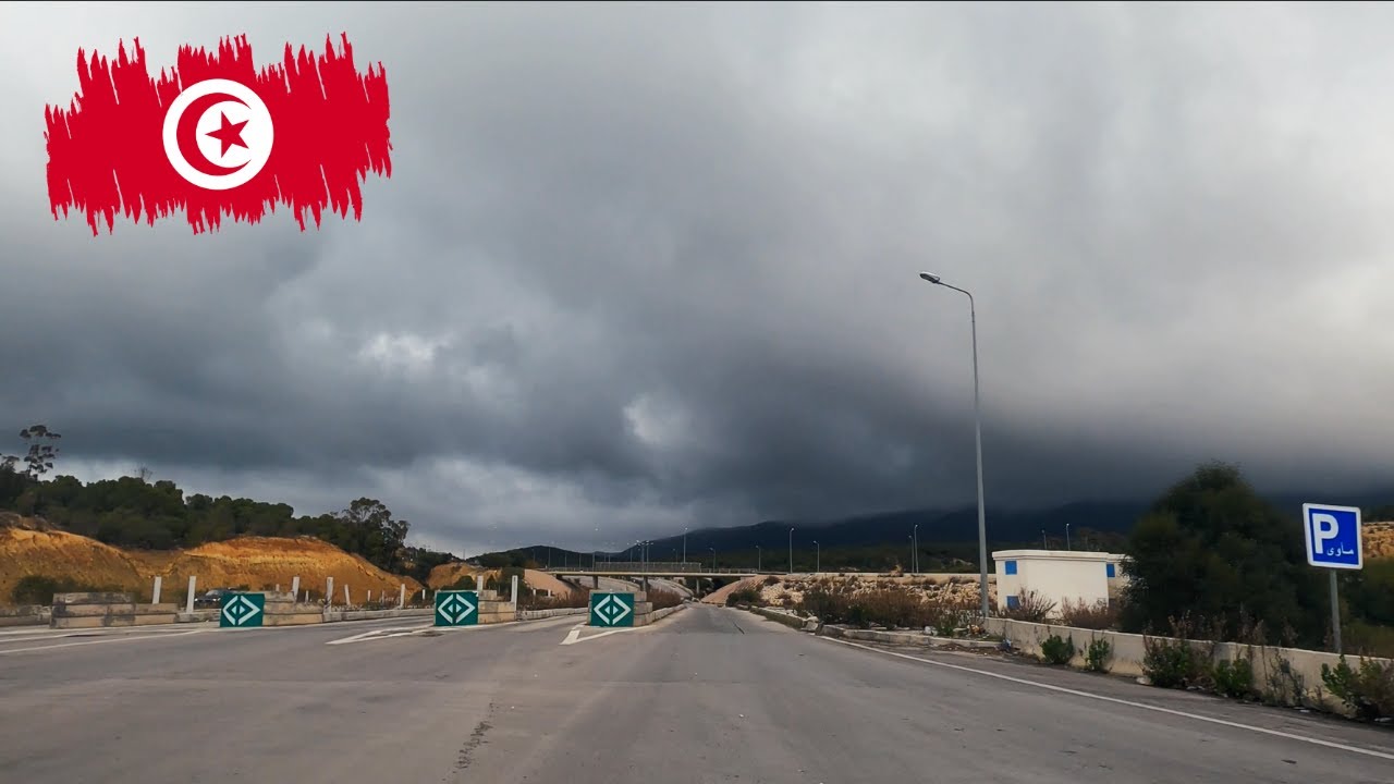 Borj Cédria Highway Exit , Tunisia 🇹🇳 4k, برج السدرية