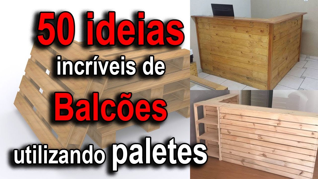 50  ideias incríveis de balcões utilizando paletes - Takenaka