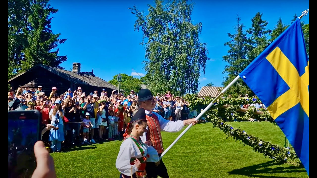 [4K] Traditionellt Midsommar på Skansen 🇸🇪 Stockholm 21-6-2024.