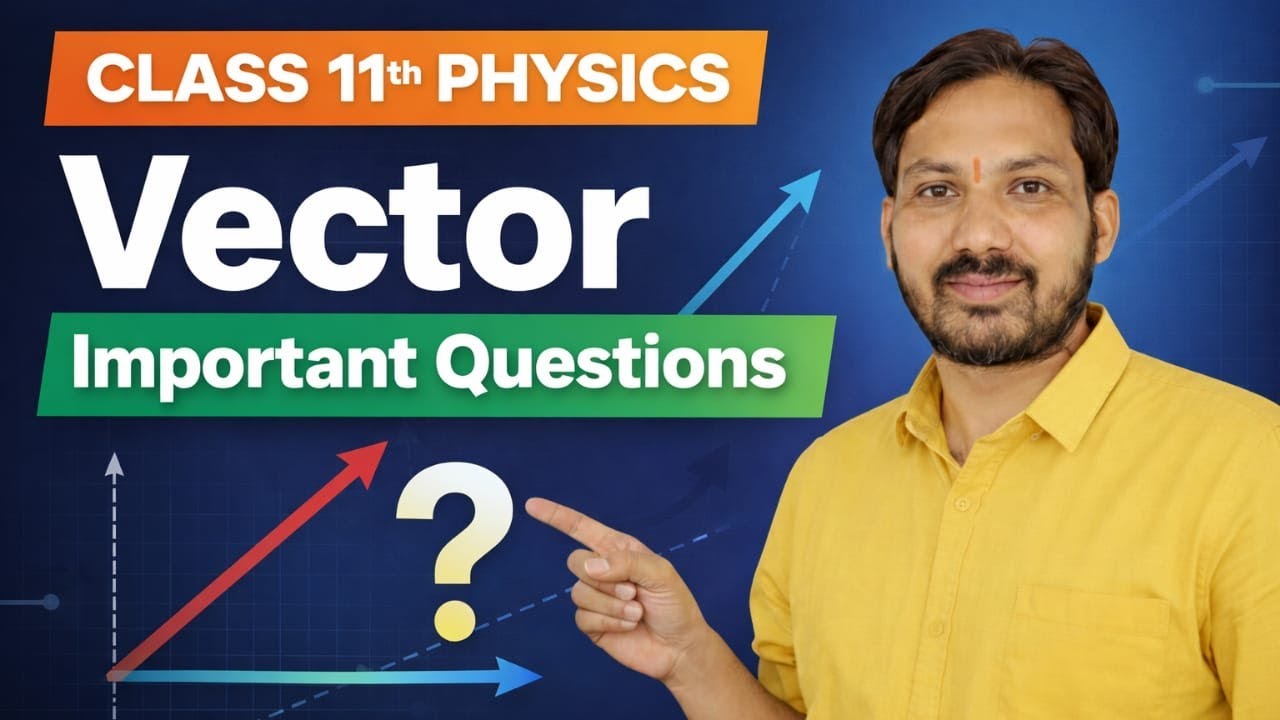 Vectors Class 11th Most Important Questions | Class 11 Physics Most Important PYQs ✅ | 🔴 Live