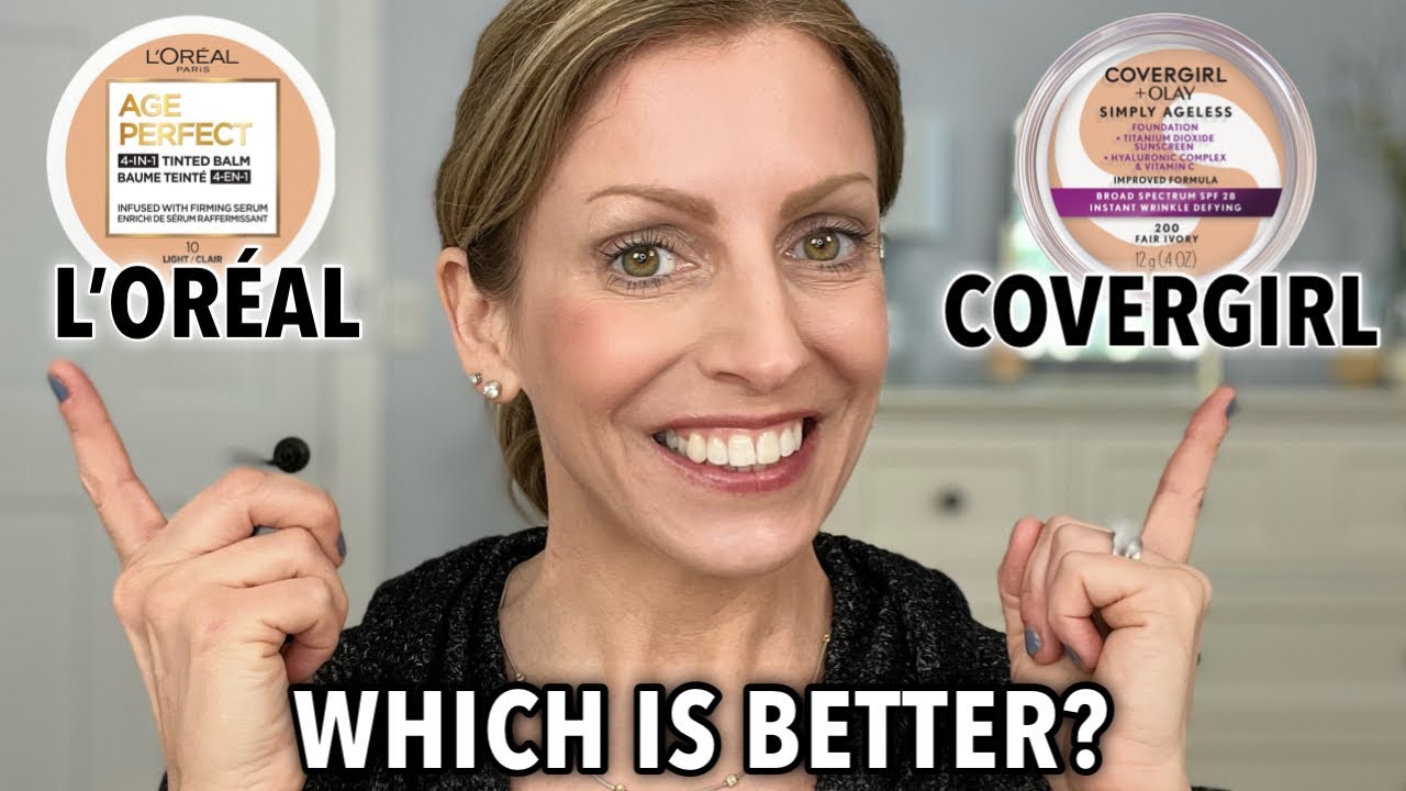 L'Oréal против Covergirl | Обзор тонального крема Drugstore Balm и тест на стойкость | После 40