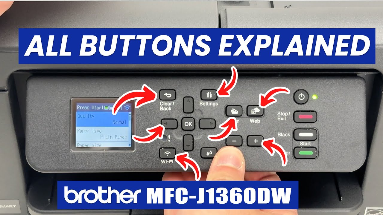 Brother MFC-J1360DW: описание функций всех кнопок