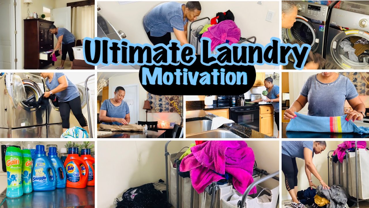 ULTIMATE LAUNDRY MOTIVATION | WASH, DRY, FOLD, & PUT AWAY LAUNDRY | LAUNDRY MOTIVATION |