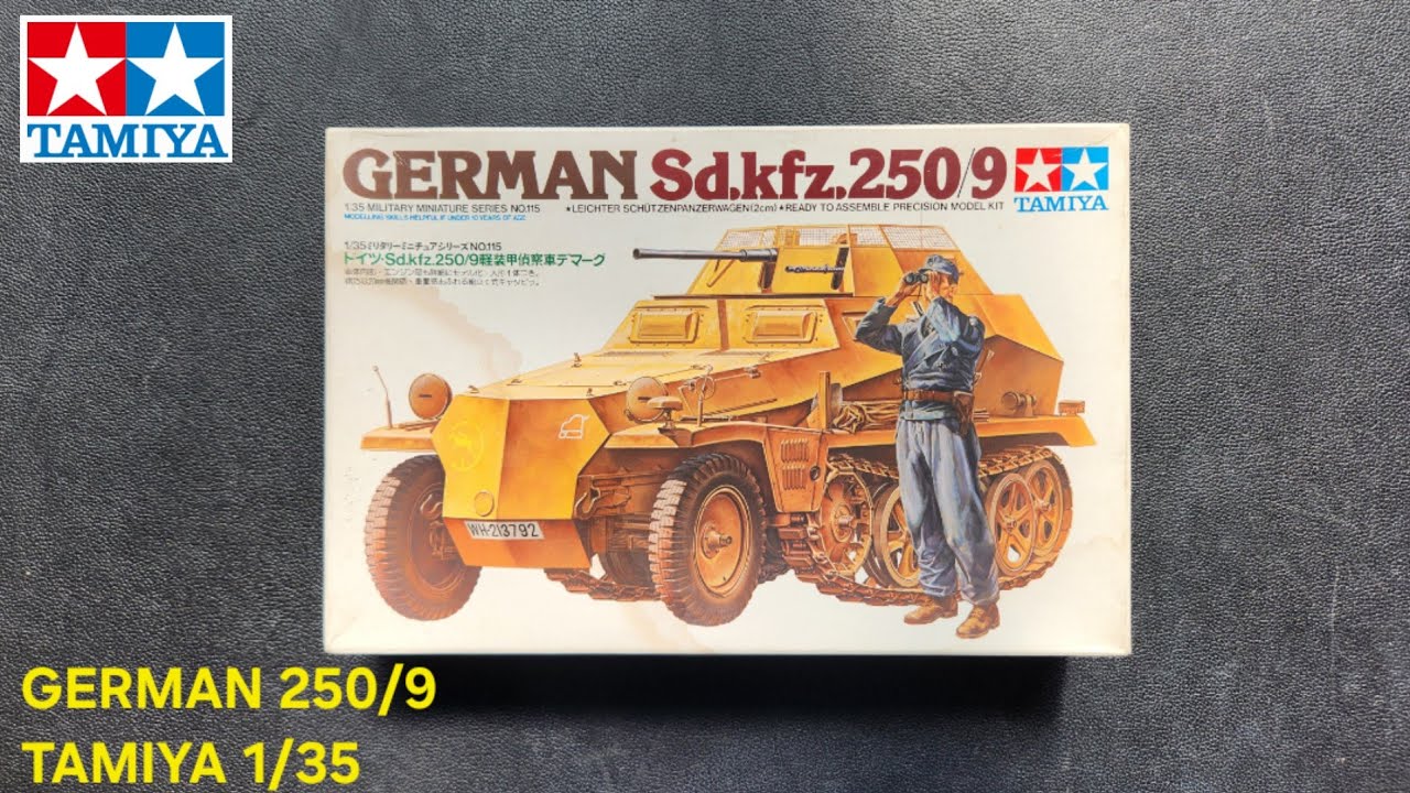 TAMIYA German Sd.Kfz.250/9 Unboxing | 1/35 Scale WWII Halftrack Model Kit Archive