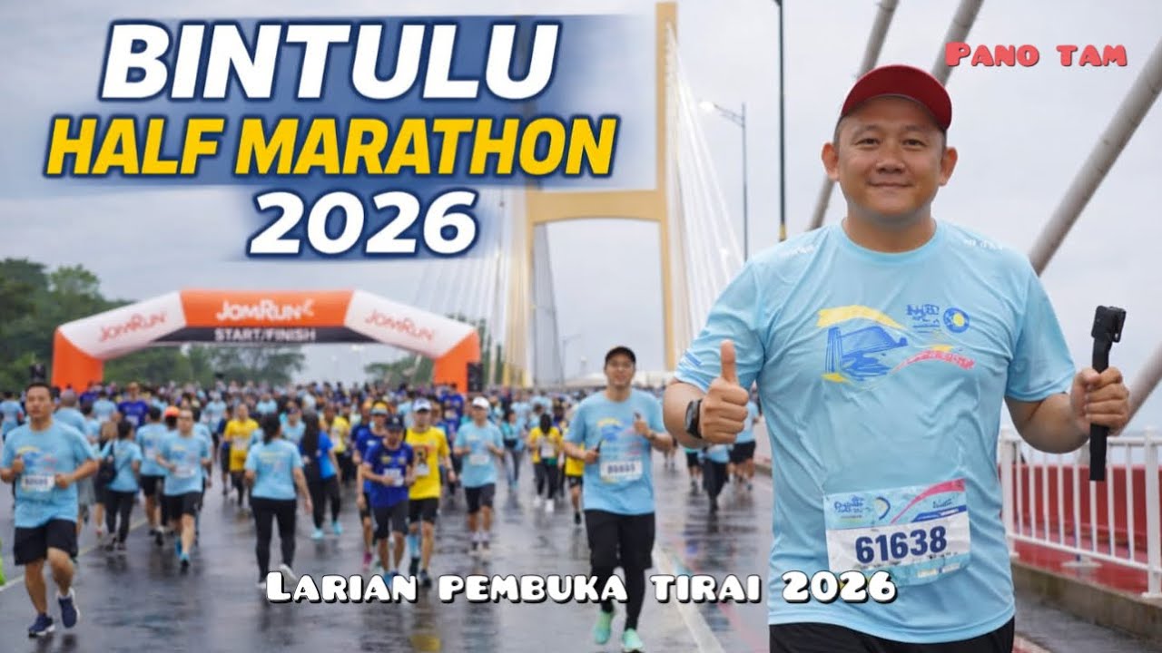 FIRST TIME BINTULU HALF MARATHON 2026 | Ramai Peserta & Full Energy