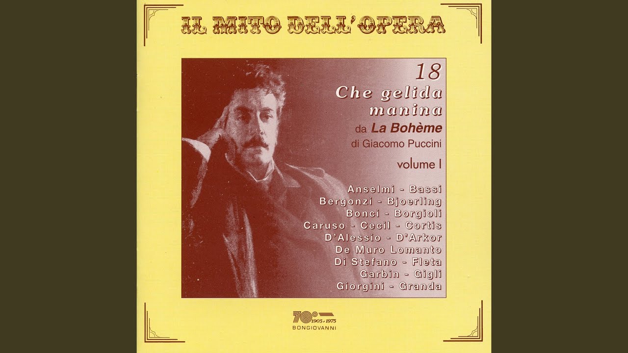 La bohème, Act I: Che gelida manina! (performed by Garbin)