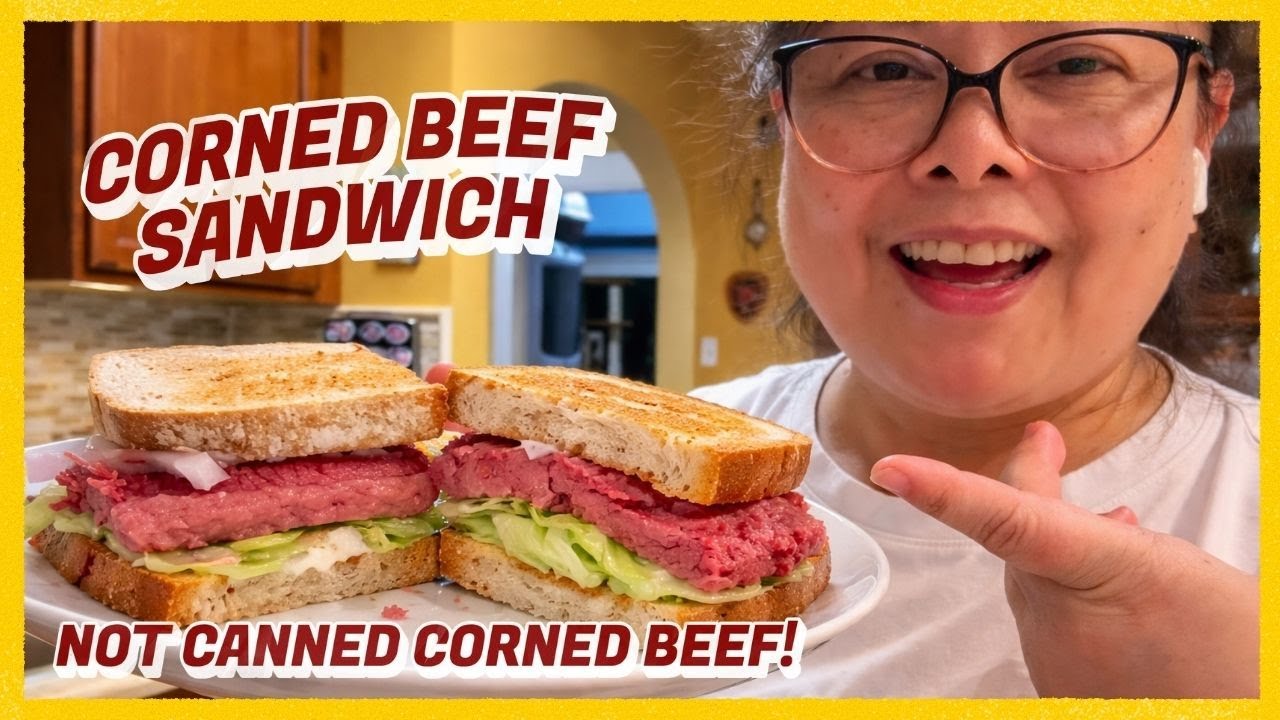 Real Corned Beef Sandwich (No Cans!) + Japanese Restaurant Vlog with Nephew