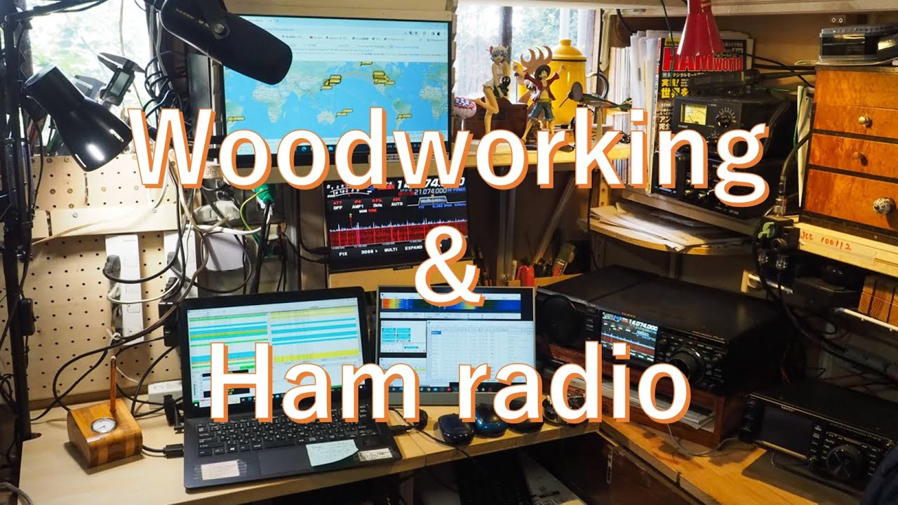 Woodworking & Ham radio  - A small shack in a small workshop -