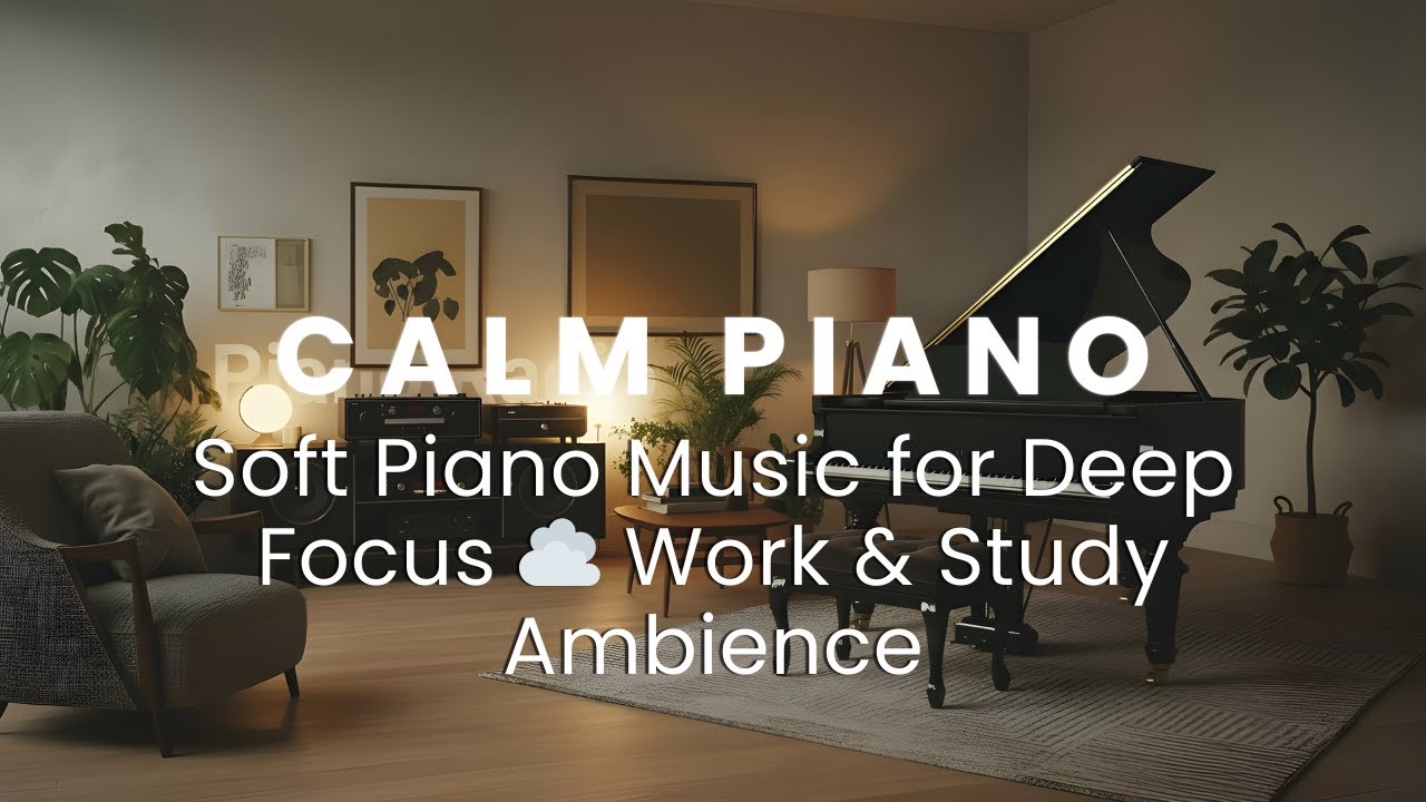 Lofi Soft  Piano Music for Deep Focus ☁️ Work & Study Ambience