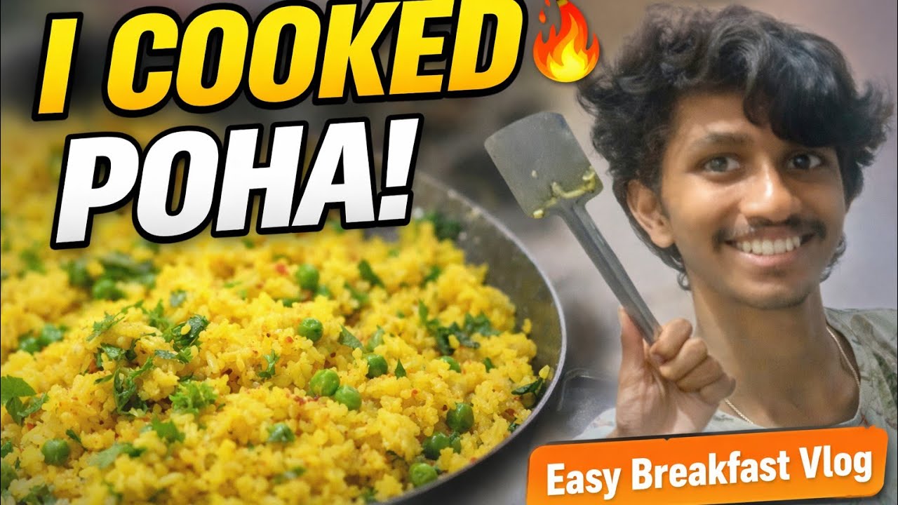 “I Tried Cooking Poha👨‍🍳… First Time 😁”