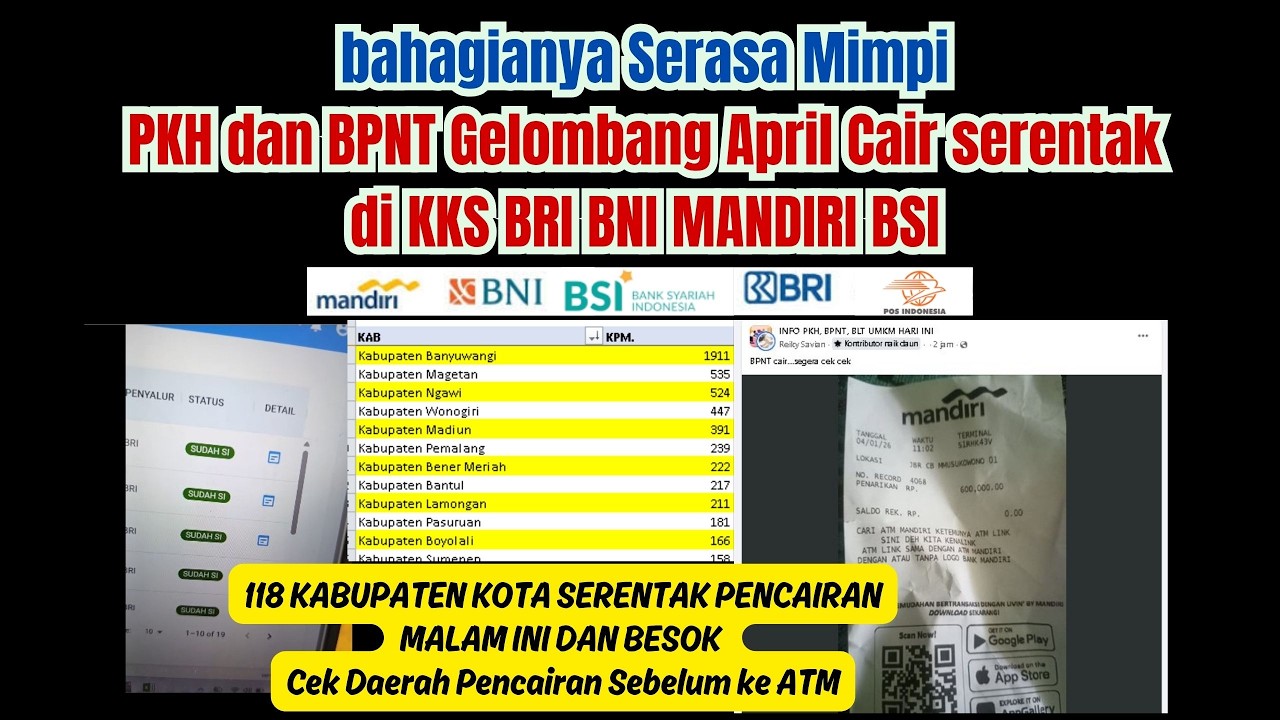 KABAR BAIK! 6.846 KPM PKH Dicairkan Mulai Hari Ini di Awal April 2026 9,7 JtKPM Cair Besar-Besaran