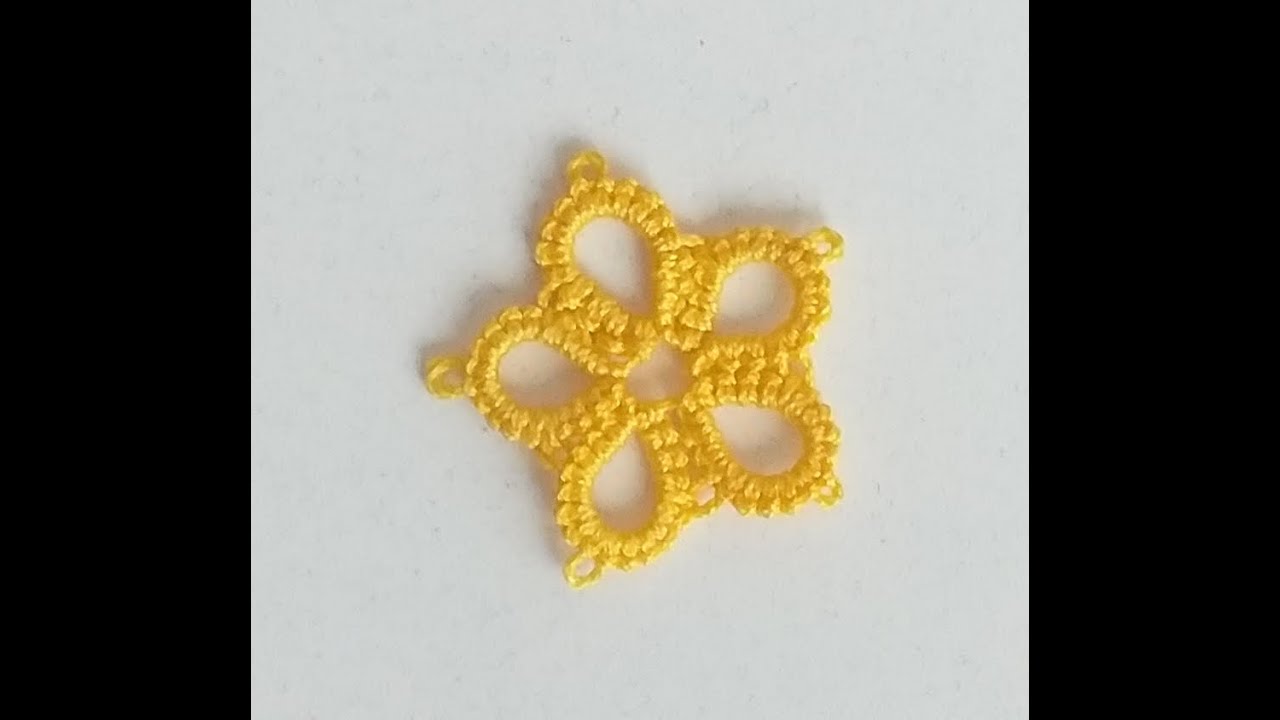 Frivolité: Cerrar una flor