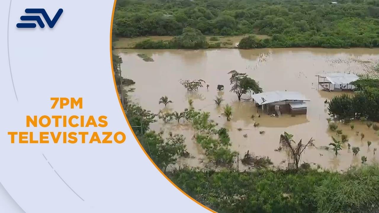 6 horas de fuerte lluvia causaron el desbordamiento del río Tinto | Televistazo | Ecuavisa