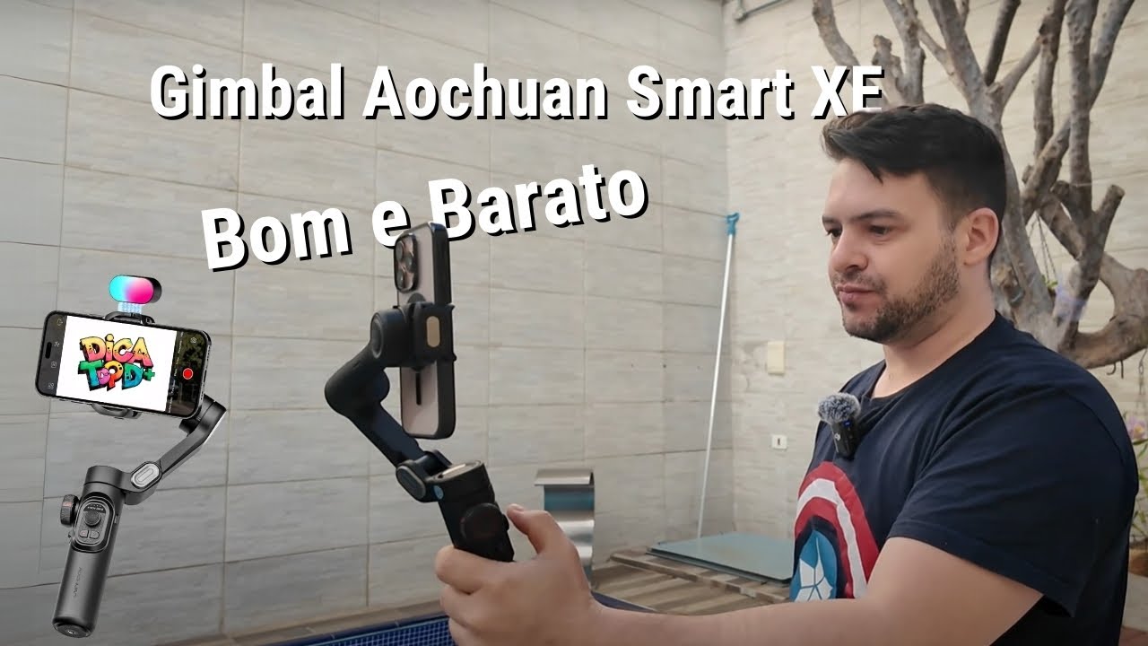 O Melhor GIMBAL estabilizador BARATO para celular até R$250 - Aochuan Smart XE
