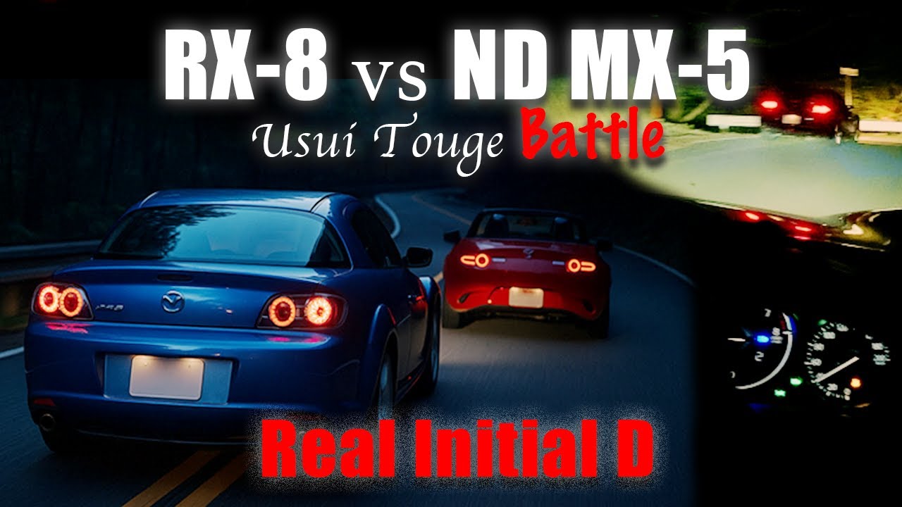 POV night drive battle on Usui Touge | Can a 1.5L ND Beat an RX-8?