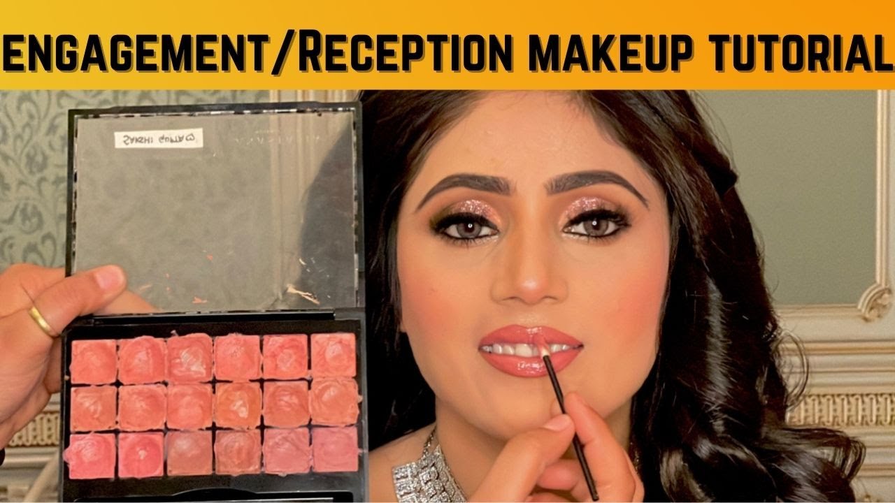 How to do GLAM Engagement Makeup by @Sakshi Gupta Makeup Studio & Academy in simple steps
