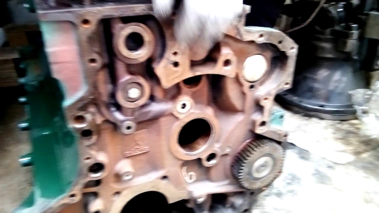 Восстановили блок VOLVO D7E - заделка пробоины. Результат.