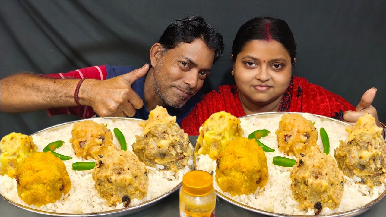 RICE AND DIFFERENT TYPES BHORTA BAGUN BHORTA ALU BHORTA SIM BHORTA PUMPKIN BHORTA EATING CHALLENGE 