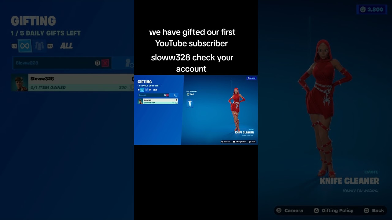sloww if you see this video you have been gifted  enjoy #fortnite