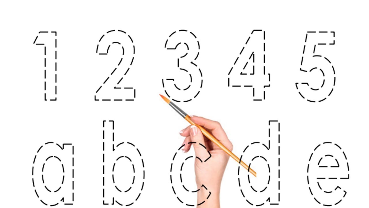Draw and Colour 1 to 5 and A to E | Learn Numbers & Alphabets for Kids
