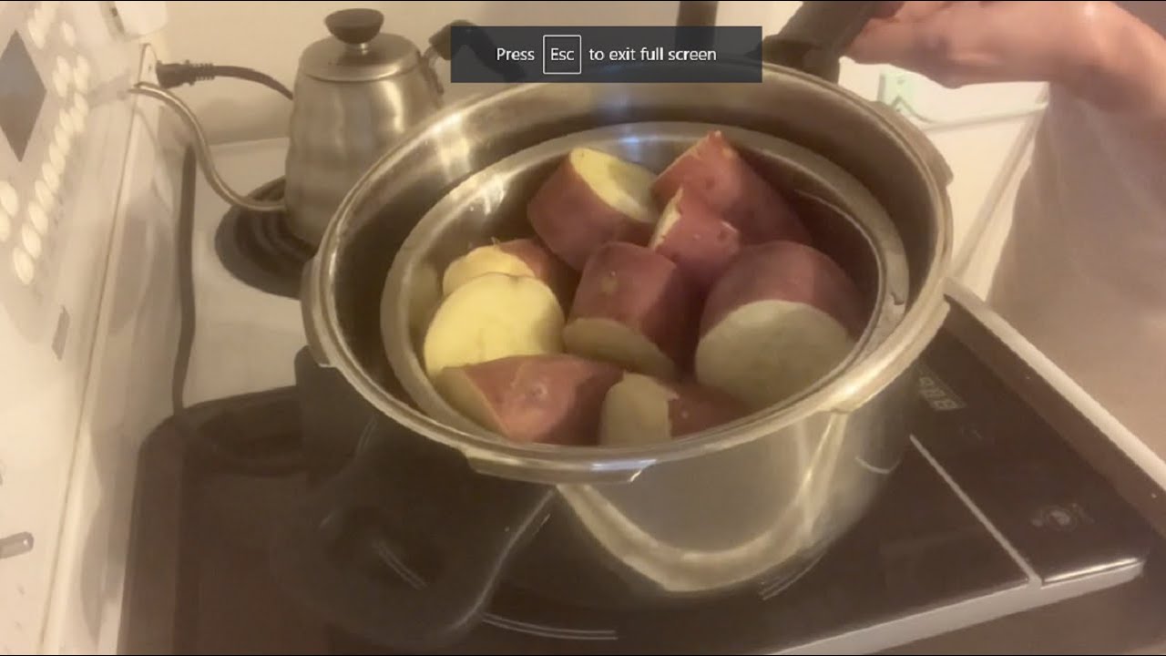 Let's Steam Sweet Potatoes with a Pressure Cooker