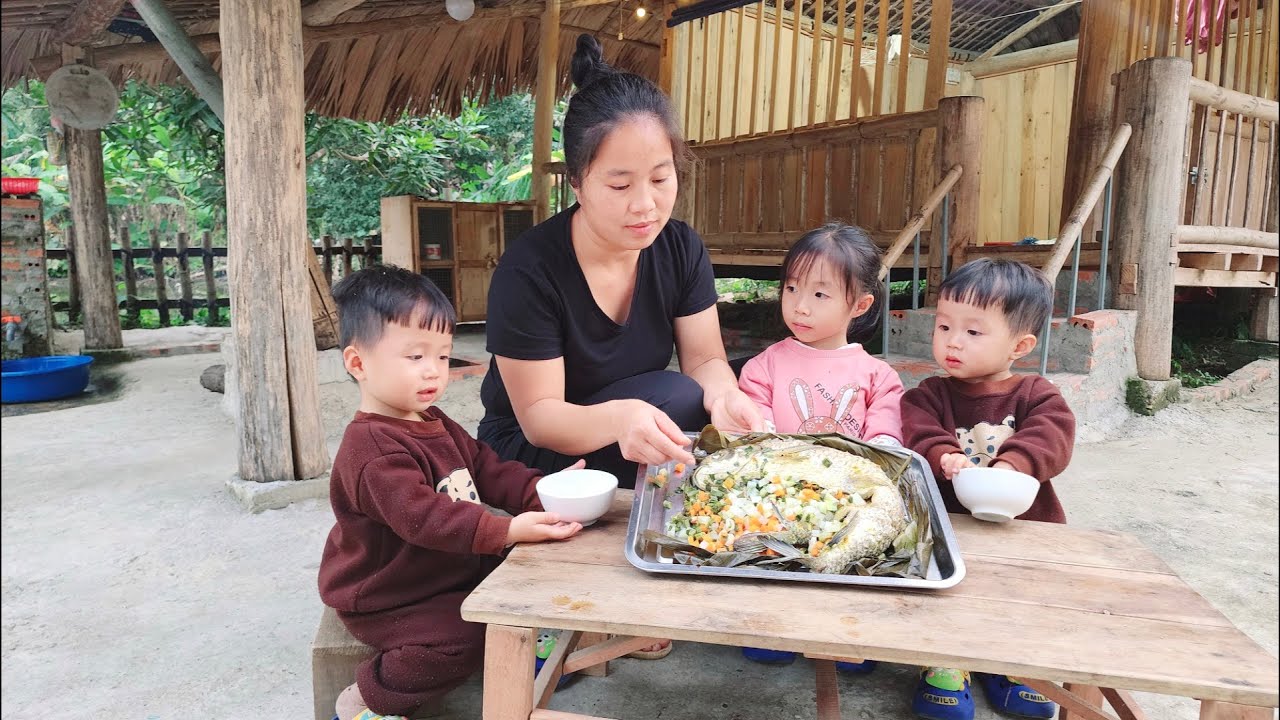 Single Mother - Family Meal, the First Fruit of Raising Fish in a Cage | Ly tieu tieu