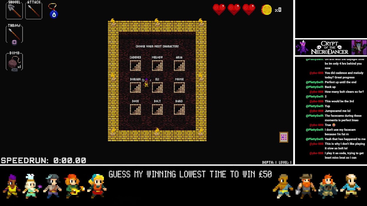 Crypt of the NecroDancer - Lowest of the Low - Bard / Eli / Cadence Practice